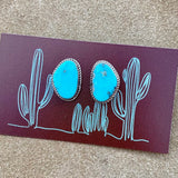 Chunky Turquoise Studs