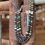 3-Strand Navajo Pearl Turquoise Necklace – by Rose Martin