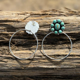 Turquoise Cluster Hoops