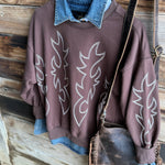 Western Boots Crewneck Sweatshirt