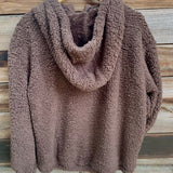 Saddle Brown Sherpa Hoodie Pullover