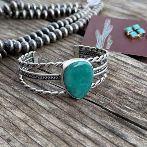 Triple Bar Turquoise Cuff