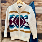 Aztec Grandpa Sweater Full Zip