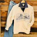 Ariat Desert Scene 1/4 Zip Sweatshirt