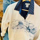 Ariat Desert Scene 1/4 Zip Sweatshirt