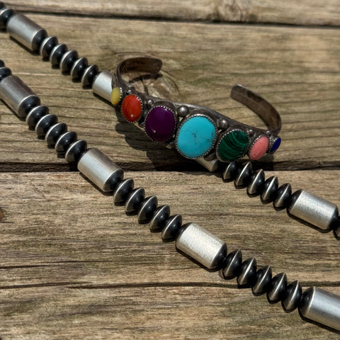 Multi Stone Vintage Cuff