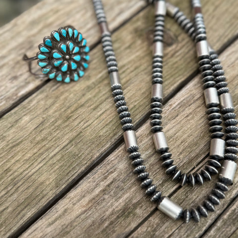 Handmade Saucer & Barrel Navajo Pearls