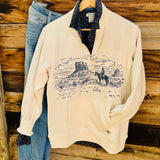 Ariat Desert Scene 1/4 Zip Sweatshirt