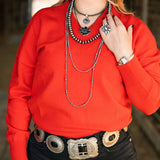 Red and Green V Neck Sweaters