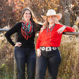 Red and Green V Neck Sweaters