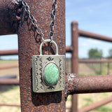 Turquoise Locket Necklaces By Charles Johnson