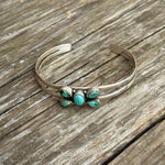 Turquoise Silver Belly Cuff