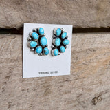 Turquoise Cluster Earrings By Shelia Becenti