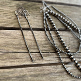 Sterling Western Style Pearl Earrings