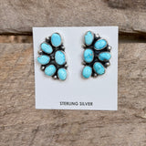 Turquoise Cluster Earrings By Shelia Becenti