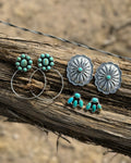 Turquoise Cluster Hoops