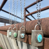 Turquoise Locket Necklaces By Charles Johnson