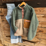 STS Color Block Sherpa Pullover