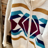 Aztec Grandpa Sweater Full Zip