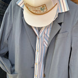 Striped Pearl Snap Western Shirt