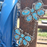 Bluebird Turquoise Butterfly Pendant Necklaces By Charles Johnson