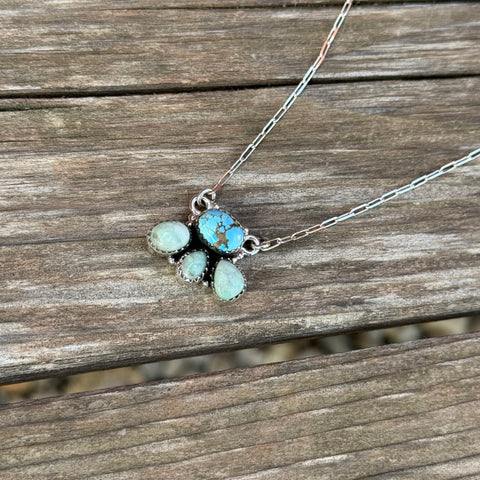 4 Stone Turquoise Necklace