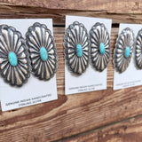 Kingman Turquoise Long Concho Earrings – Rita Lee