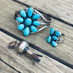 Sonoran Gold Turquoise Cluster Ring