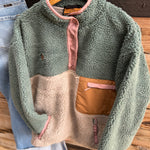 STS Color Block Sherpa Pullover