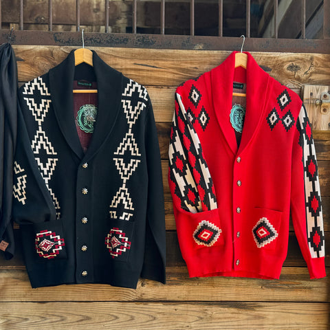 Black and Red Cardigans