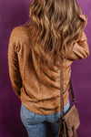 Rust Drop Shoulder Henley Top