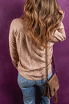 Rust Drop Shoulder Henley Top