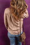 Rust Drop Shoulder Henley Top