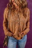 Rust Drop Shoulder Henley Top