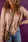 Rust Drop Shoulder Henley Top